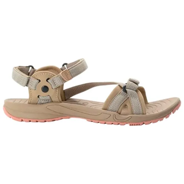 Sandale pentru femei Jack Wolfskin Lakewood Ride Sandal W Beige / Textil photo 1