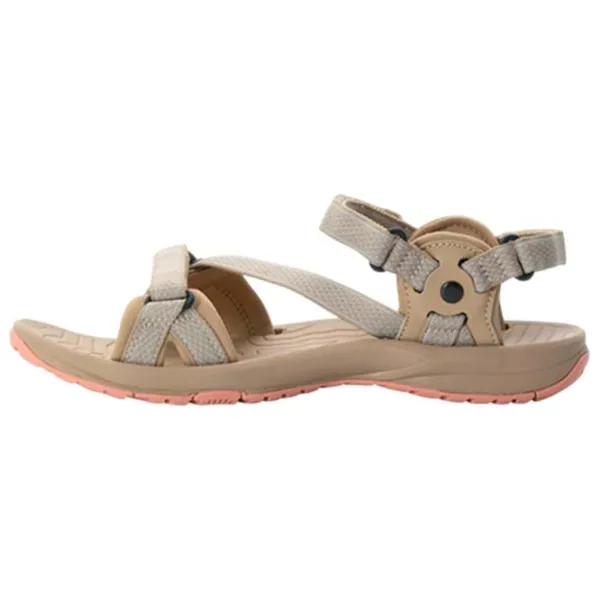 Sandale pentru femei Jack Wolfskin Lakewood Ride Sandal W Beige / Textil photo 2