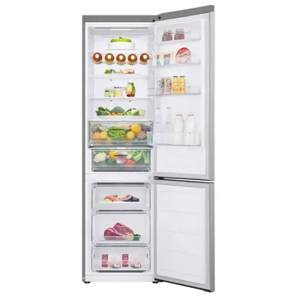 Frigider LG GBV3210DPY cu congelator jos 387 l / 203 cm / Inox photo 4