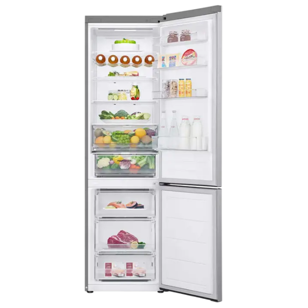 Frigider LG GBV3210DPY cu congelator jos 387 l / 203 cm / Inox photo 4