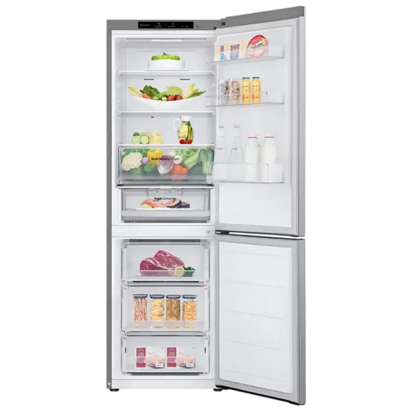 Frigider LG GBV3100EPY cu congelator jos 344 l / 186 cm / Inox photo 5