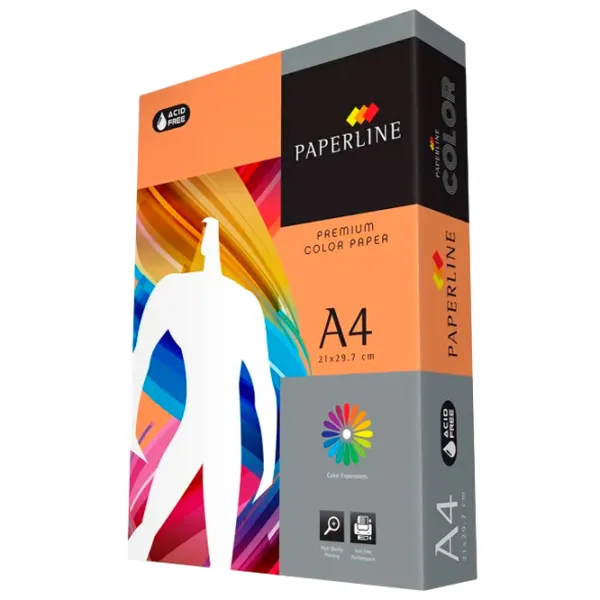 Hârtie colorată Paperline Hp Orange 371 Orange / 500 photo 1 Hârtie colorată Paperline Hp Orange 371 Orange / 500 photo 1
