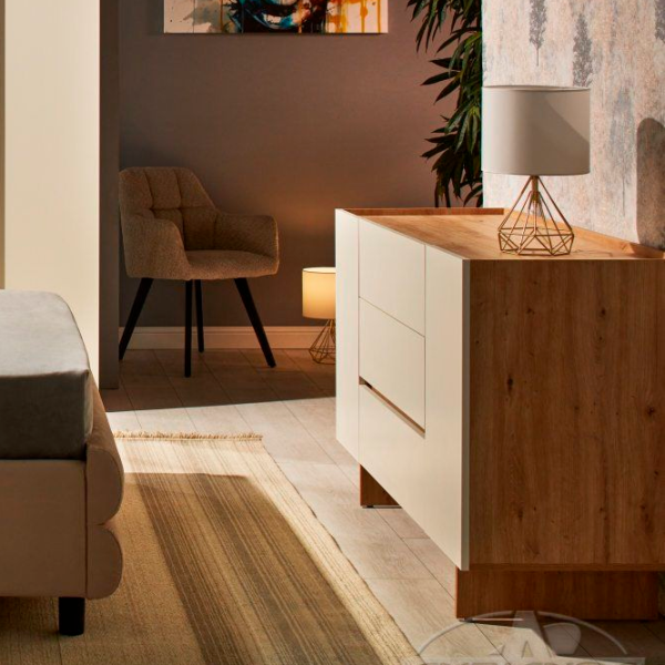 Комод Ambianta KOSMO 85.5 x 150 x 52см / МДФ / Artisan - Crem photo 1 Комод Ambianta KOSMO 85.5 x 150 x 52см / МДФ / Artisan - Crem photo 1