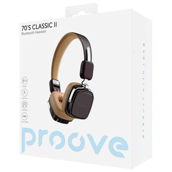 Наушники Proove 70's Classic II Brown Бежевый Беспроводные/ Персональный photo 2 Наушники Proove 70's Classic II Brown Бежевый Беспроводные/ Персональный photo 2