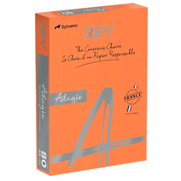 Hârtie colorată Rey Adagio Orange / 250 photo 1 Hârtie colorată Rey Adagio Orange / 250 photo 1