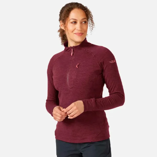 Толстовка для женщин Rab Nexus Pull-On Deep Heather 08 Осень - Зима / Бордовый photo 3
