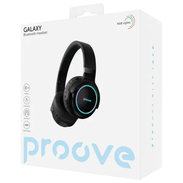 Наушники Proove Galaxy Черный Беспроводные/ Персональный photo 2 Наушники Proove Galaxy Черный Беспроводные/ Персональный photo 2