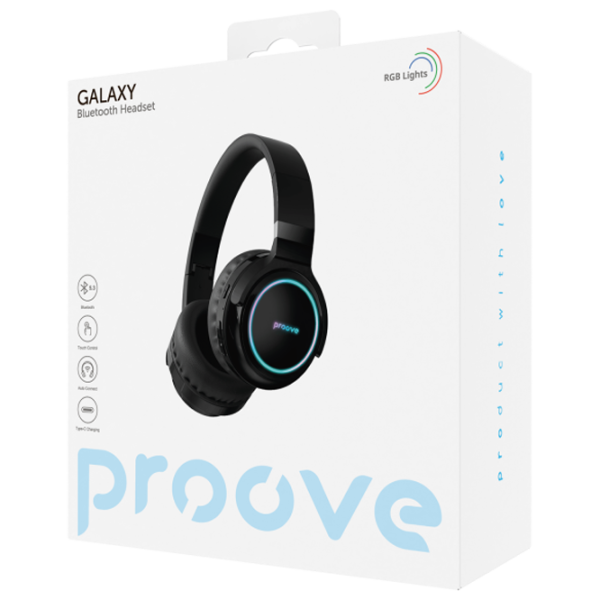 Наушники Proove Galaxy Черный Беспроводные/ Персональный photo 2 Наушники Proove Galaxy Черный Беспроводные/ Персональный photo 2