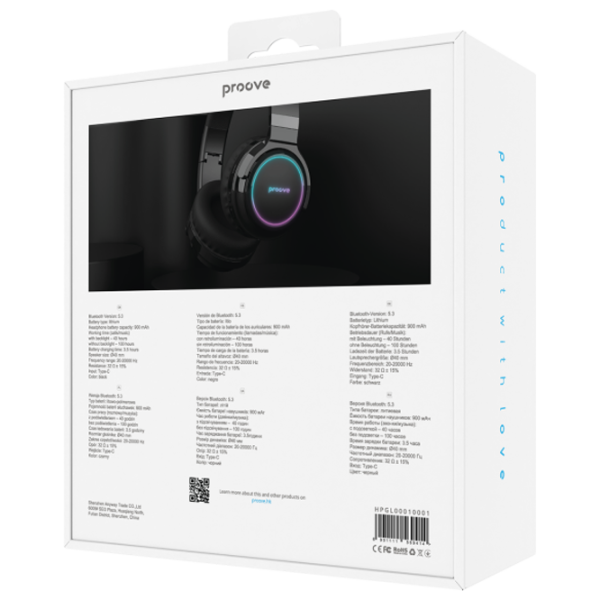 Наушники Proove Galaxy Черный Беспроводные/ Персональный photo 3 Наушники Proove Galaxy Черный Беспроводные/ Персональный photo 3