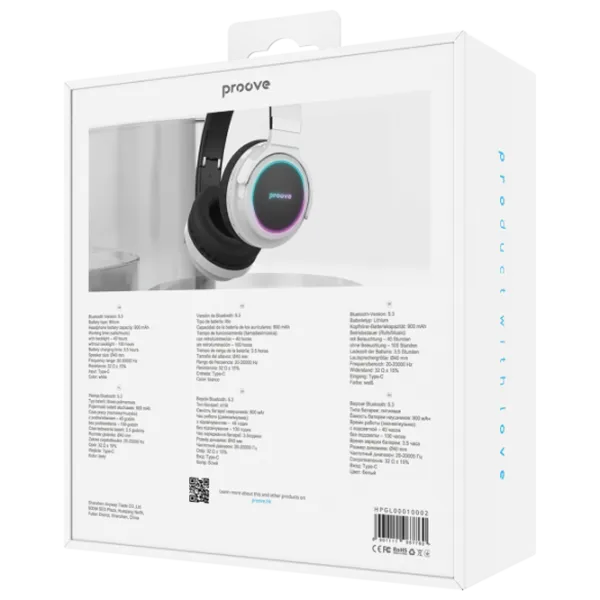Наушники Proove Galaxy Черный Белый Беспроводные/ Персональный photo 4 Наушники Proove Galaxy Черный Белый Беспроводные/ Персональный photo 4