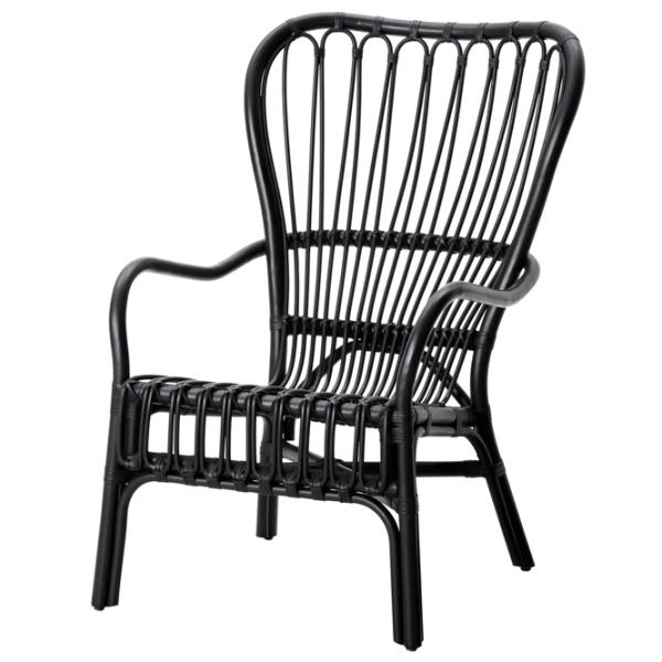 Садовый стул Ikea Storsele Искусственный ротанг / Искусственный ротанг / Черный Черный photo 1