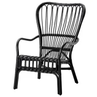 Садовый стул Ikea Storsele Искусственный ротанг / Искусственный ротанг / Черный Черный
