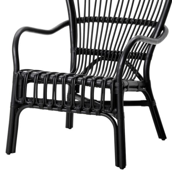 Садовый стул Ikea Storsele Искусственный ротанг / Искусственный ротанг / Черный Черный photo 3