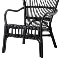 Садовый стул Ikea Storsele Искусственный ротанг / Искусственный ротанг / Черный Черный photo 3