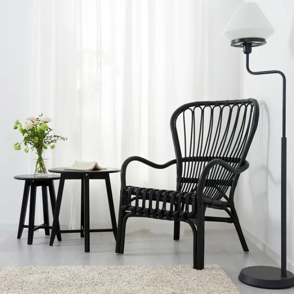 Садовый стул Ikea Storsele Искусственный ротанг / Искусственный ротанг / Черный Черный photo 5