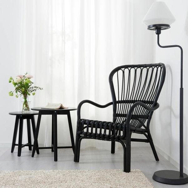 Садовый стул Ikea Storsele Искусственный ротанг / Искусственный ротанг / Черный Черный photo 5