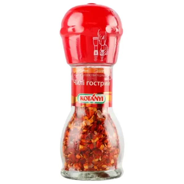 Мельница для специй KOTANYI Chili Стекло / Красный photo 1