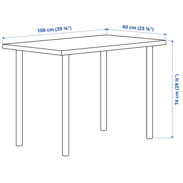 Masă de birou Ikea Linnmon/Adils PAL/ Black photo 4