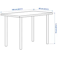 Офисный стол Ikea Linnmon/Adils ДСП/ Черный photo 4