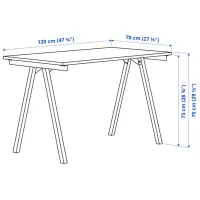 Офисный стол Ikea Trotten ДСП/ Белый photo 6