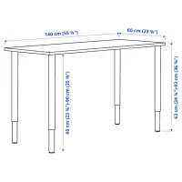 Masă de birou Ikea Lagkapten/Olov PAL/ White photo 5