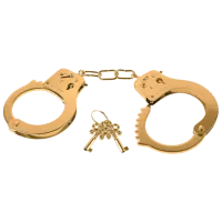Cătuşe Fetish Fantasy Metal Cuffs Gold