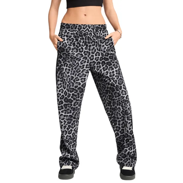 Спортивные брюки для женщин Puma T7 Leo Luxe All-Over Print Straight XL / Black Gray photo 3