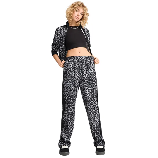 Спортивные брюки для женщин Puma T7 Leo Luxe All-Over Print Straight XL / Black Gray photo 4