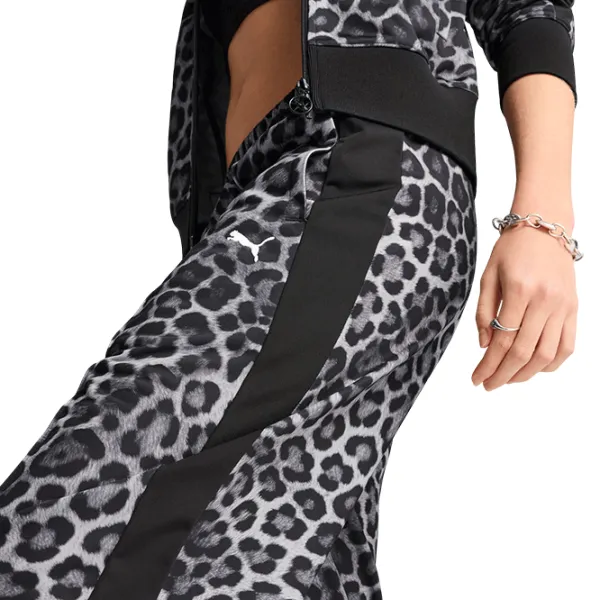 Спортивные брюки для женщин Puma T7 Leo Luxe All-Over Print Straight XL / Black Gray photo 6