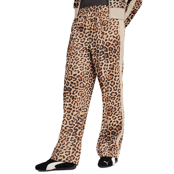 Спортивные брюки для женщин Puma T7 Leo Luxe All-Over Print Straight S / Бежевый photo 4