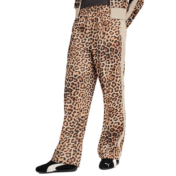 Спортивные брюки для женщин Puma T7 Leo Luxe All-Over Print Straight S / Бежевый photo 5