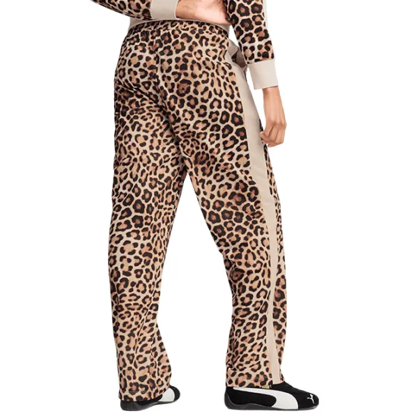 Спортивные брюки для женщин Puma T7 Leo Luxe All-Over Print Straight S / Бежевый photo 8