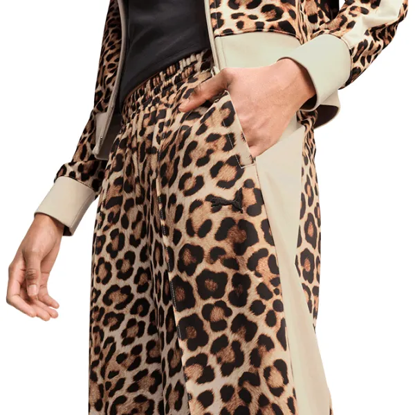 Спортивные брюки для женщин Puma T7 Leo Luxe All-Over Print Straight S / Бежевый photo 10
