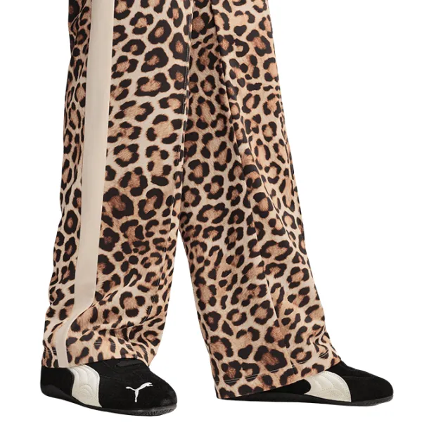 Спортивные брюки для женщин Puma T7 Leo Luxe All-Over Print Straight S / Бежевый photo 12