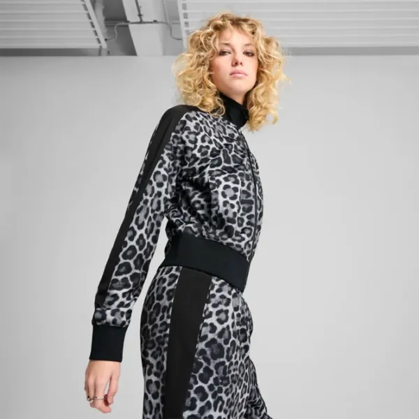 Толстовка для женщин Puma T7 Leo Luxe All-Over Print Всесезонные / Черный photo 2