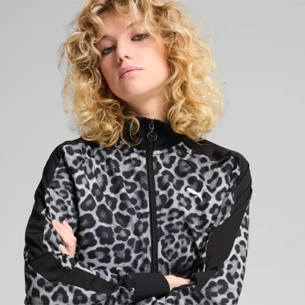 Толстовка для женщин Puma T7 Leo Luxe All-Over Print Всесезонные / Черный photo 4