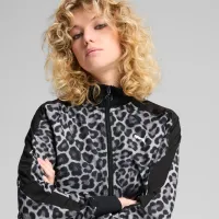 Толстовка для женщин Puma T7 Leo Luxe All-Over Print Всесезонные / Черный photo 4