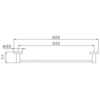 Suport prosop Frap F30101 Inox photo 7