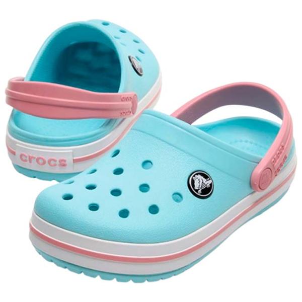 Сабо для девочек Crocs Crocband Clog K Синий - Белый photo 1
