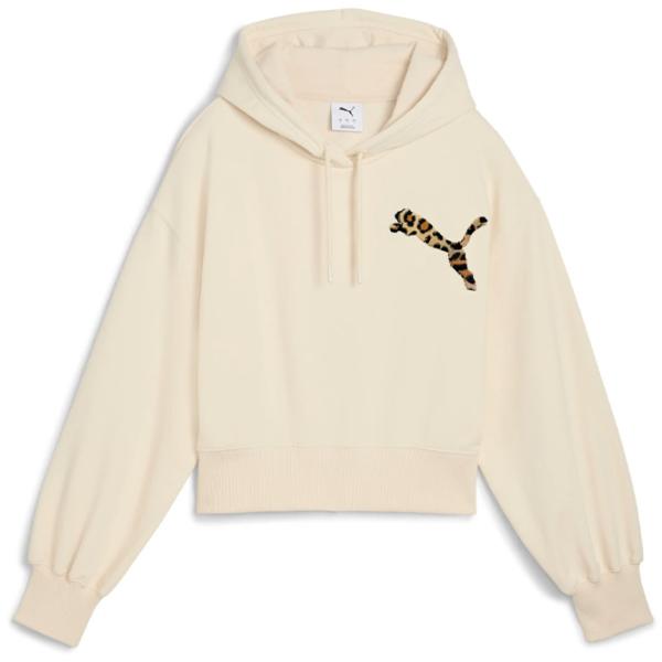 Hanorac pentru femei Puma Wardrobe Ess Leo Luxe Graphic All-season / Beige photo 1