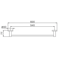 Suport prosop Frap F30201 Inox photo 2