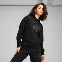 Толстовка для женщин Puma Ess Script Hoodie Tr Всесезонные / Черный photo 3