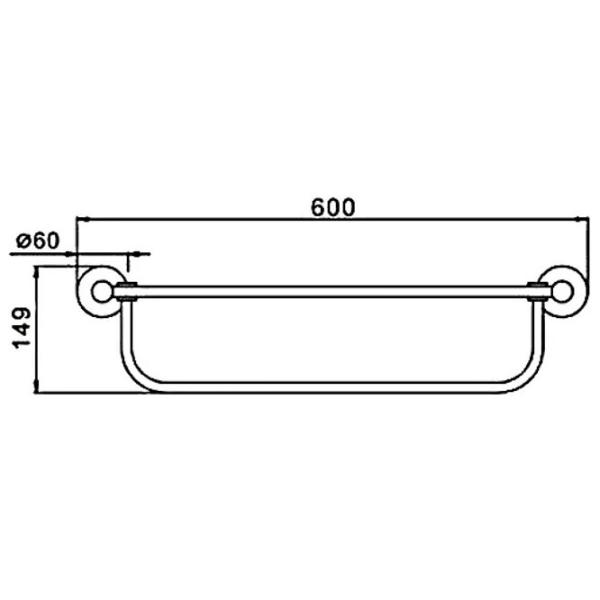 Suport prosop Frap F30224 Inox photo 2