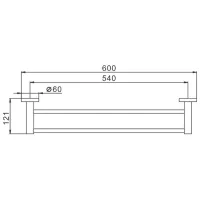 Suport prosop Frap F30209 Inox photo 2