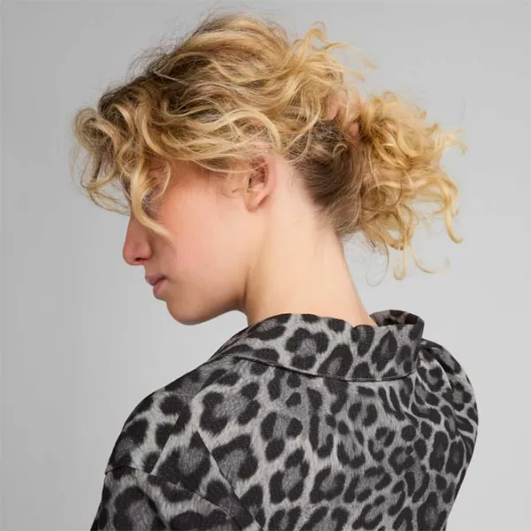 Cămașă pentru femei Puma Wardrobe Ess Leo Luxe Relaxed All-Over-Print L / Black photo 6