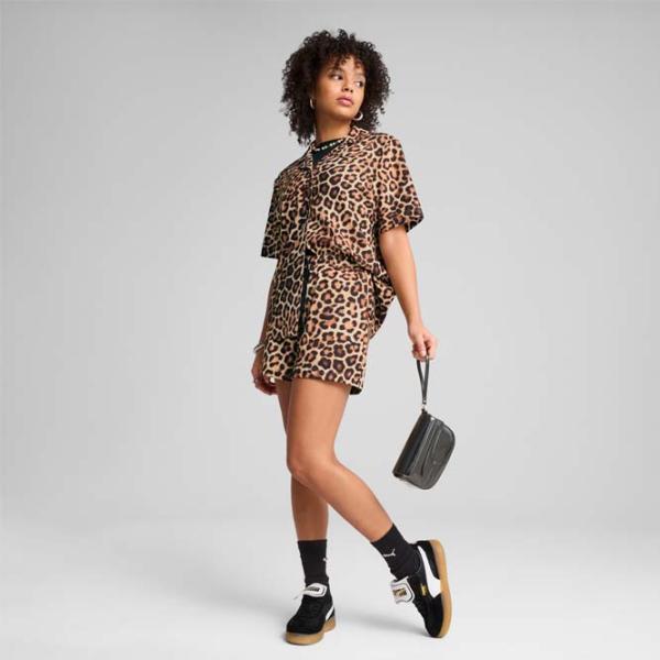 Cămașă pentru femei Puma Wardrobe Ess Leo Luxe Relaxed All-Over-Print S / Alpine Snow photo 4