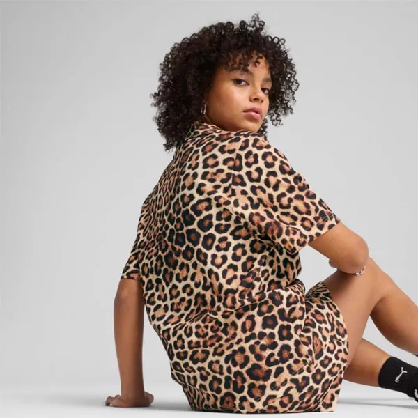 Cămașă pentru femei Puma Wardrobe Ess Leo Luxe Relaxed All-Over-Print L / Alpine Snow photo 4