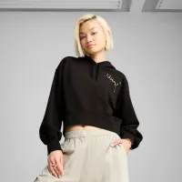 Толстовка для женщин Puma Ess Leo Luxe Graphic Всесезонные / Черный photo 3