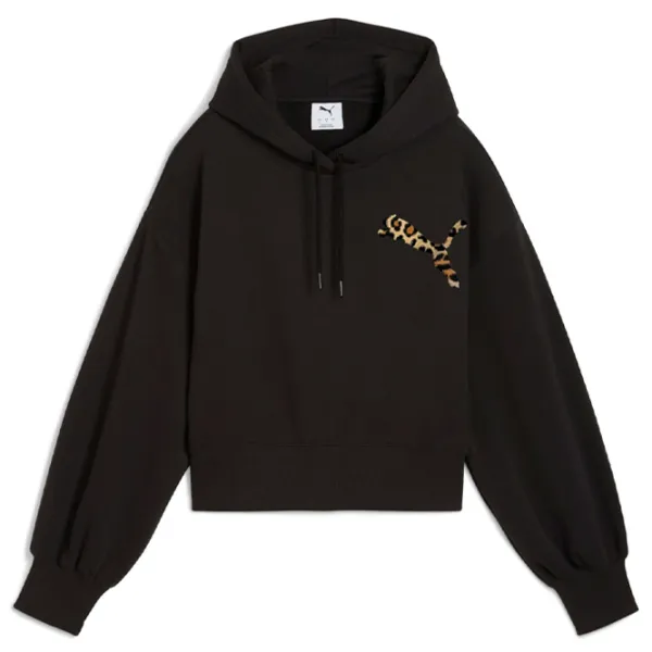 Толстовка для женщин Puma Ess Leo Luxe Graphic Всесезонные / Черный photo 1 Толстовка для женщин Puma Ess Leo Luxe Graphic Всесезонные / Черный photo 1