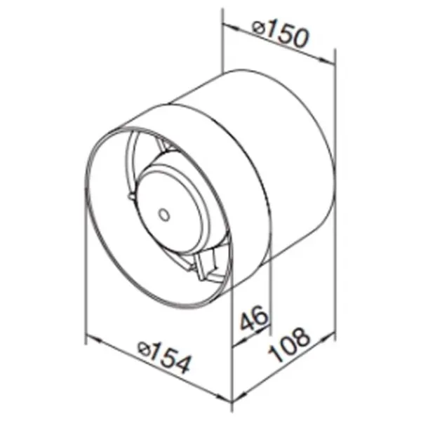 Ventilator de evacuare Ventika INTRO BIS 150K L 24 W / 298 m3/ora photo 3